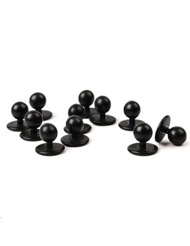 Boutons amovibles Whites noirs (Lot A016 Accueil