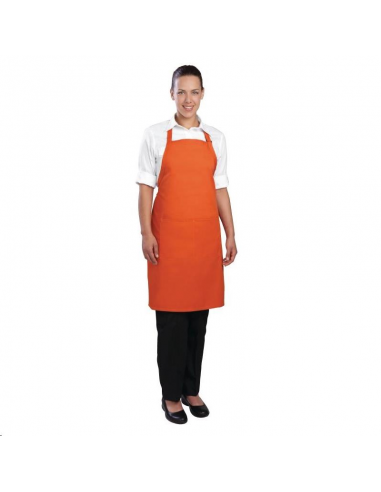 Tablier bavette Chef Works orange B195 Accueil