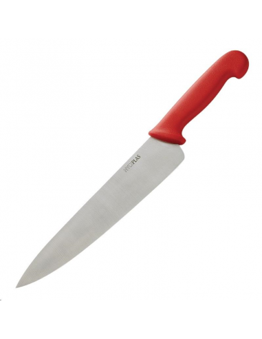 Couteau de cuisinier Hygiplas rouge C886 Accueil