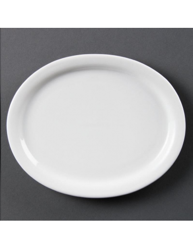 Assiettes ovales blanches Olympia 2 CB477 Accueil