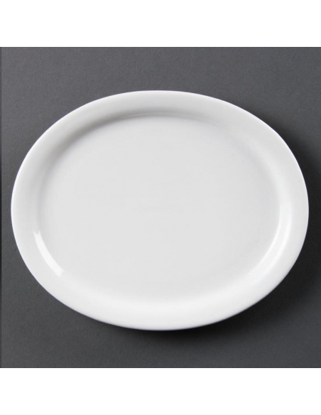 Assiettes ovales blanches Olympia 2 CB484 Accueil
