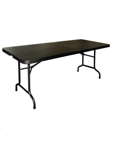 Table pliable au centre Bolero noir CB518 Accueil