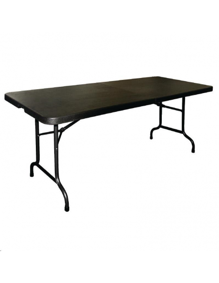 Table pliable au centre Bolero noir CB518 Accueil
