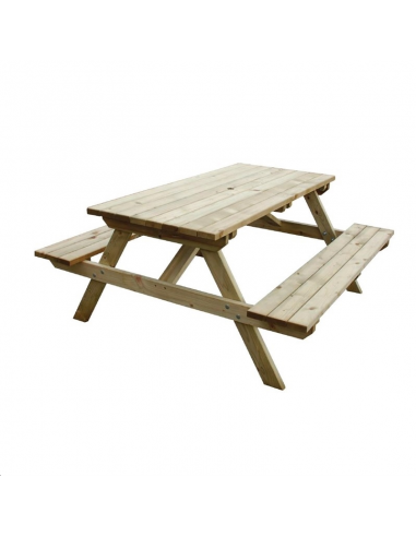 Table pique-nique en bois 1,5m CG095 Accueil