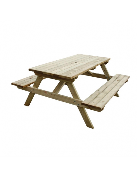 Table pique-nique en bois 1,5m CG095 Accueil