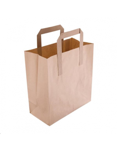 Petits sacs en papier recyclé marro CS351 Accueil