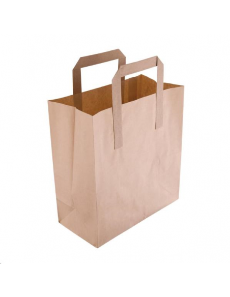 Petits sacs en papier recyclé marro CS351 Accueil