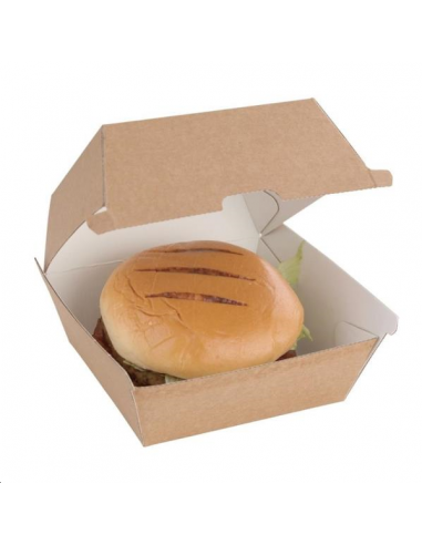 Grandes boîtes hamburger compostabl FB665 Accueil