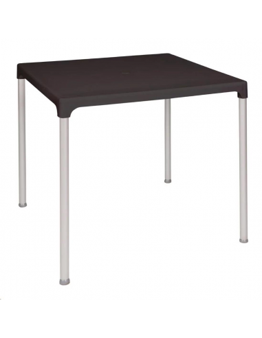 Table carrée avec pieds aluminium B GJ970 Accueil