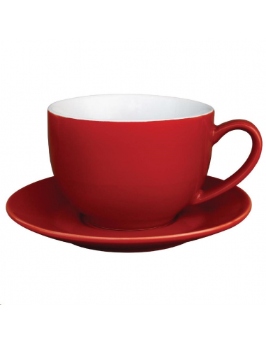 Tasse cappuccino Olympia rouge 340m GK076 Accueil