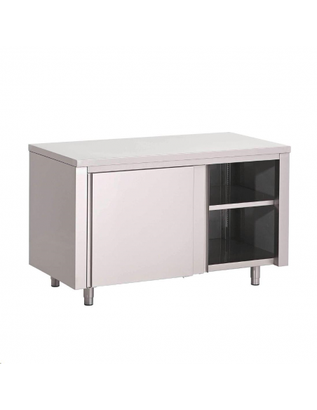Table armoire inox avec portes coul GN150 Accueil