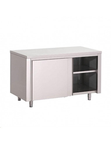 Table armoire inox avec portes coul GN152 Accueil
