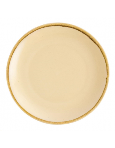 Assiette plate ronde couleur sable  GP462 Accueil