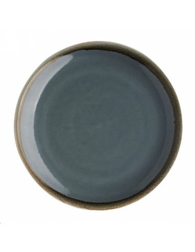 Assiette plate ronde couleur océan  SA282 Accueil