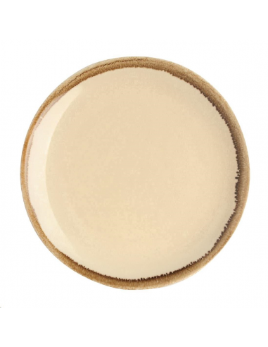 Assiette plate ronde couleur sable  SA284 Accueil