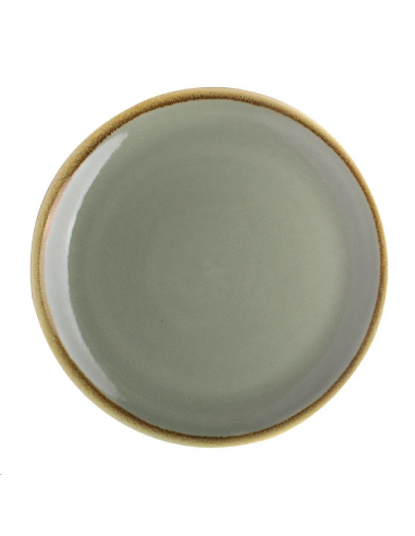 Assiette plate ronde couleur mousse SA283 Accueil