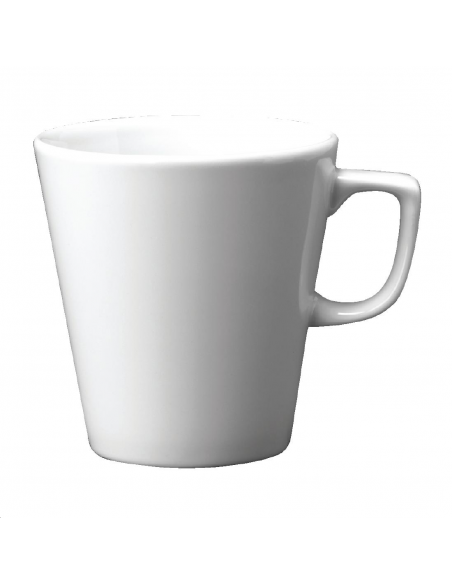 Tasses à café Latte blanches unies  W002 Accueil