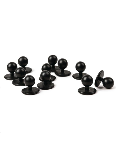 Boutons amovibles Whites noirs (Lot