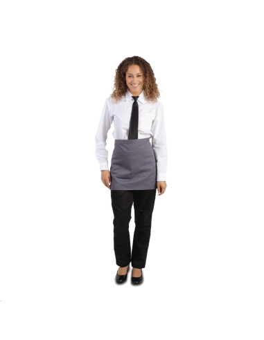 Tablier serveur court Whites gris a