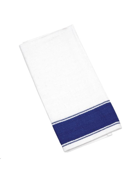 Serviettes Gastro avec bordure bleu