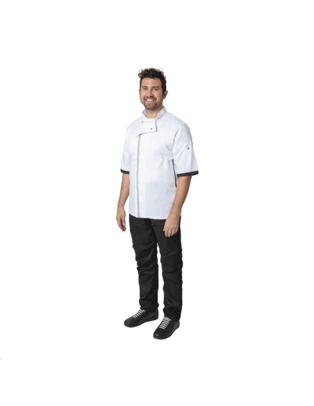 Veste de cuisine blanche à manches 