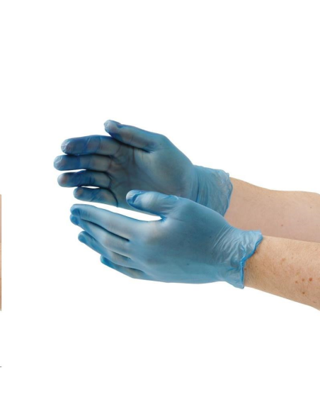 Gants alimentaires en vinyle poudré