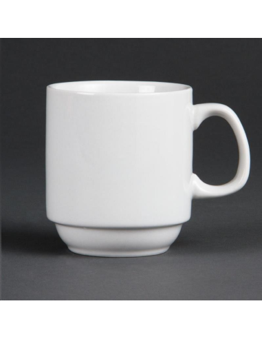 Mugs empilables blancs 284ml Olympi