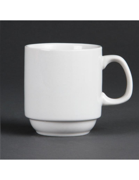 Mugs empilables blancs 284ml Olympi