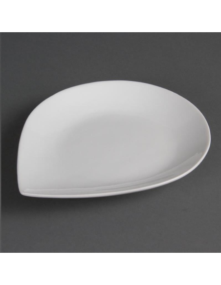 Assiettes goutte d'eau blanches Oly