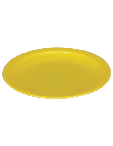 Assiette en polycarbonate jaune Oly