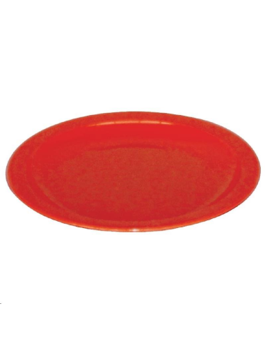 Assiette en polycarbonate rouge Oly