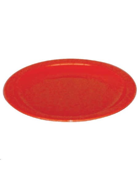 Assiette en polycarbonate rouge Oly