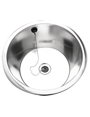 Lave-mains rond encastrable en inox