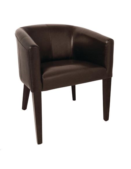 Fauteuil en simili cuir Bolero marr