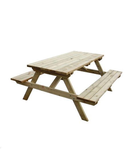 Table pique-nique en bois 1,5m