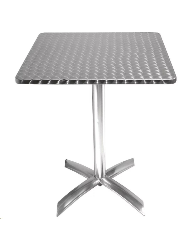 Table inox carrée à plateau bascula