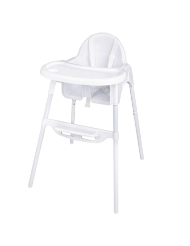 Chaise haute bébé Bolero blanc bril