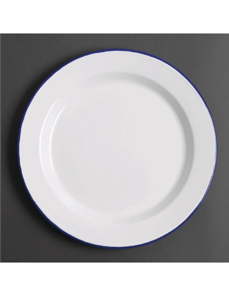 Assiette plate en acier émaillé Oly