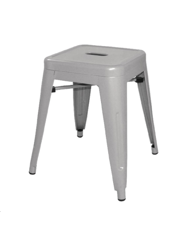 Tabouret bas en acier galvanisé Bis