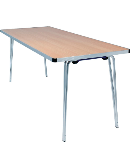 Table pliante effet hêtre Contour G