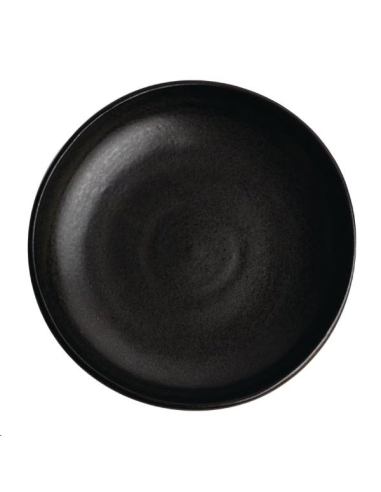 Assiettes creuses calottes noir mat