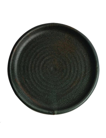 Assiettes plates vert bronze Olympi