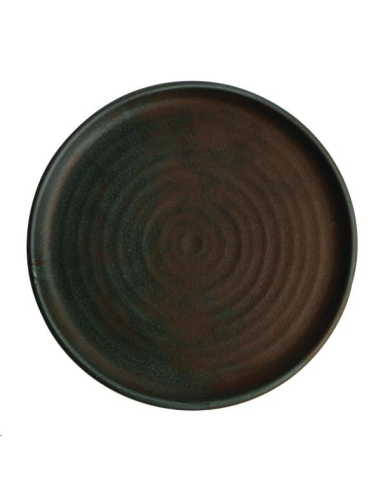 Assiettes plates vert bronze Olympi