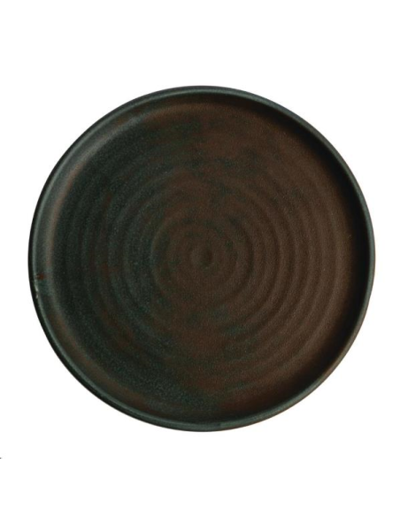 Assiettes plates vert bronze Olympi