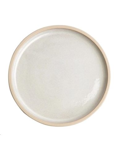 Assiettes plates bord droit blanc M