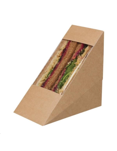 Boîtes sandwich kraft compostables 