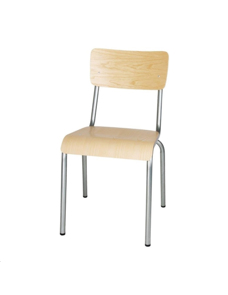 Chaises avec assise et dossier en b