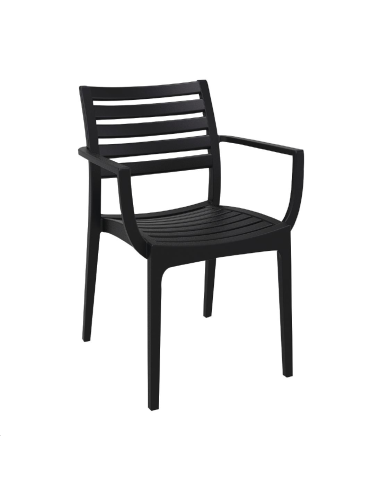 Fauteuils noirs Artemis (lot de 2)