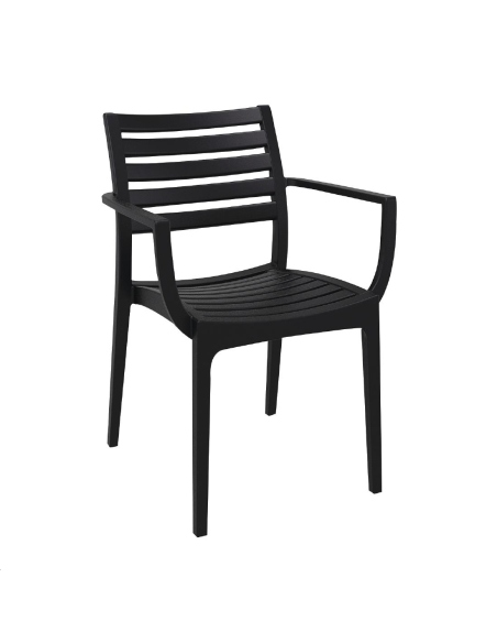 Fauteuils noirs Artemis (lot de 2)