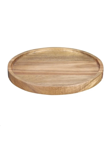 Assiette ronde en acacia Olympia 20